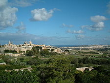 Uitzicht op Mdina