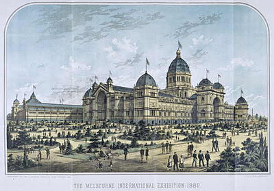 Lithograph of the building in 1880. Note the rear wings which no longer exist.