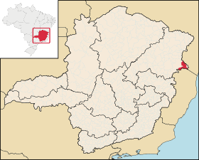 Localização de Nanuque em Minas Gerais