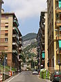 Italiano: Il monte Gazzo, sopra all'abitato di Sestri Ponente, fotografato da via San Giovanni Battista