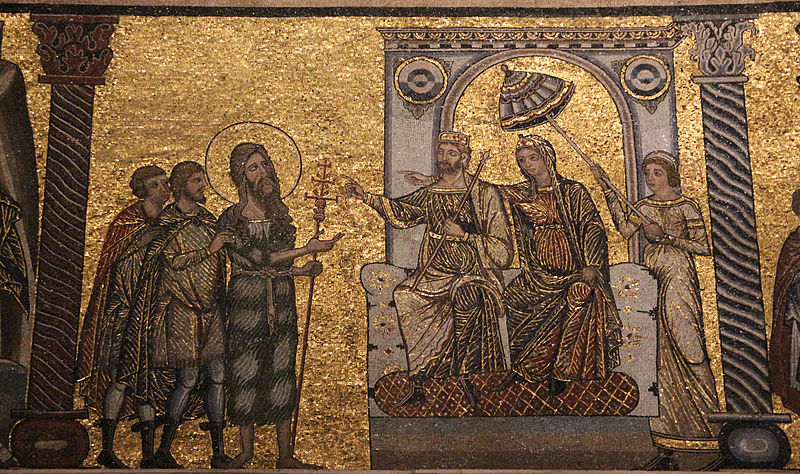 File:Mosaici del battistero di firenze, storie del battista, 1250-1330 ca., 08 rimporvero ad erode, maestranze fiorentine.JPG