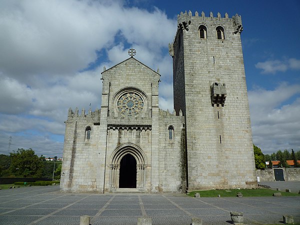 Church and tower of the monastery in Leça do Balio where King Ferdinand and Leonor were married in 1372