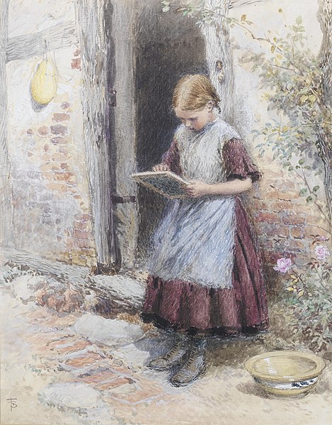 File:Myles Birket Foster A school girl.jpg