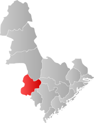 Evje og Hornnes - Carte