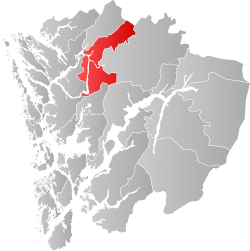 Vaksdal - Harta