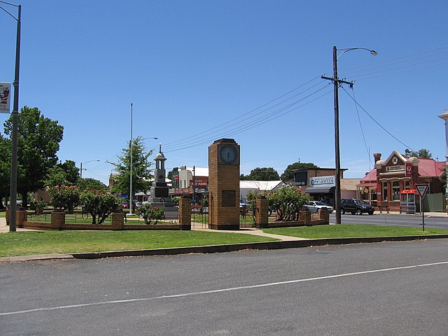 Memorial Park and main street