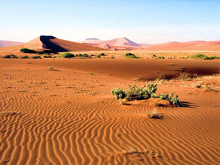 Ancient dunes near Sossusvlei, in the relatively frequently visited center of the Namib-Naukluft National Park