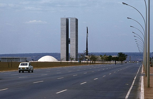 National Congress buildings in Brasilia, Brasil 1979