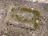 Čeština: Náhrobní deska u kostela sv. Bartoloměje v Nečemicích. Okres Louny, Česká republika. English: Grave desk near the Church of Saint Bartolomew in Nečemice village, Louny District, Czech Republic.