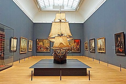 Salle d'exposition du Rijksmuseum, parfois surnommé le « Louvre néerlandais ».