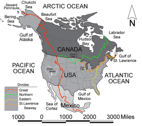 Spartiacque continentale delle Americhe