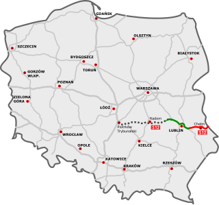 <span class="mw-page-title-main">Expressway S12 (Poland)</span> Expressway in Poland connecting Piotrków Trybunalski, Radom, Lublin and Chełm with Ukraine