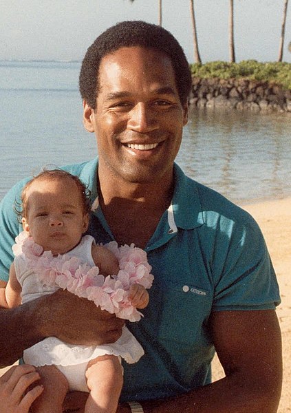 Simpson with his daughter Sydney, 1986