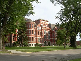 Old Main, a contributing building to the historic district Old Main, Mayville State University.jpg