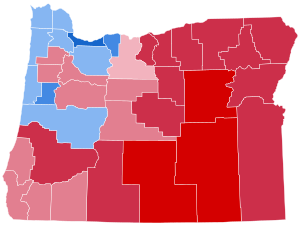 Oregon Presidential Election Results 2012.svg