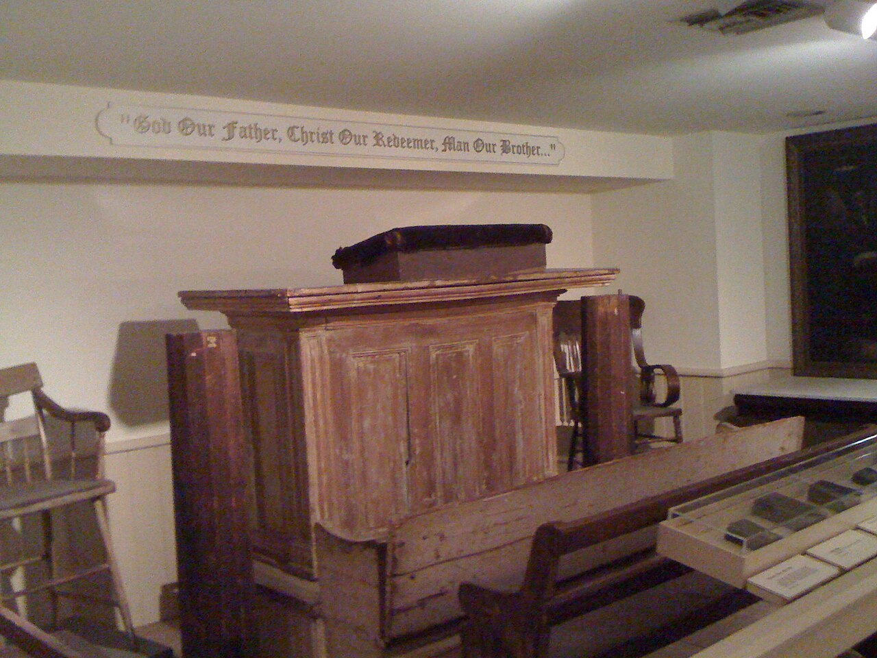 File:Original pulpit of Bishop Richard Allen.JPG - Wikimedia Commons