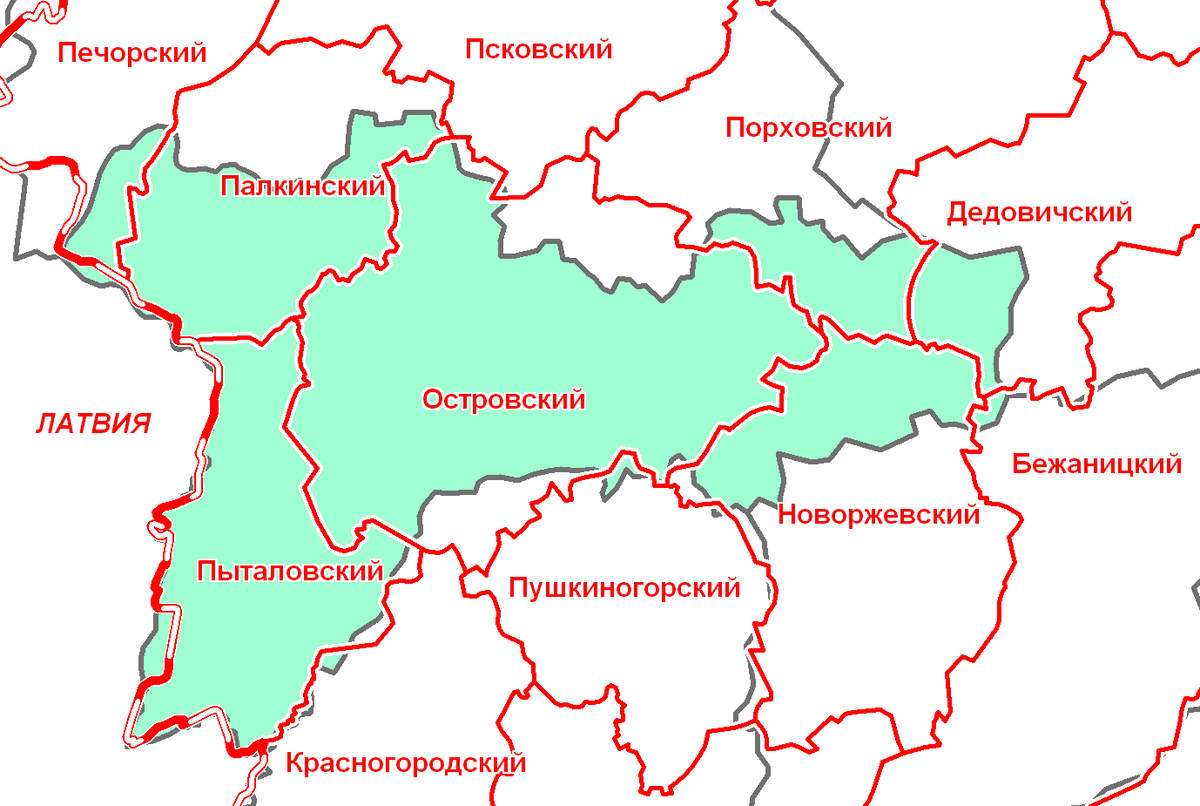 Карта красногородского района псковской области подробная