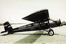 Curtiss Thrush J "Outdoor Girl". Outdoor Girl Curtiss Thrush J after record flight by Helen Richey and Frances Marsalis.jpg