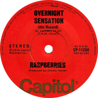 <span class="mw-page-title-main">Overnight Sensation (Hit Record)</span> 1974 single by Raspberries