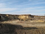 Čeština: Celkový pohled na pískovnu u Golf Resortu Karlštejn. Okres Beroun, Česká republika. English: Sand quarry near Golf Resort Karlstejn, Beroun District, Czech Republic.