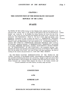 Constitution of Sri Lanka Sri Lankan Constitution of 1978
