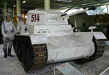 An LTH camouflaged as a German Panzer 38(t)