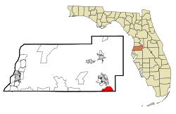 Расположение в округе Паско и штате Флорида