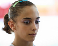 Patricia Moreno the Spanish Champion of Artistic Gymnastics in Vilassar de Mar in 2004. Patricia Moreno 04.png