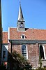 Preekstoel en orgel in de Pelstergasthuiskerk