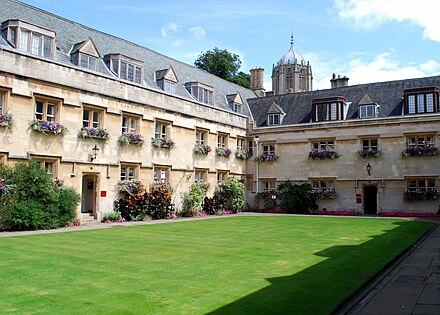 The Old Quad of Pembroke College, Oxford, where Blackstone studied