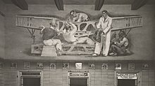 People of Burbank (1940), mural at the Downtown Burbank Post Office People of Burbank, by Barse Miller, 1940 (cropped).jpg