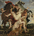 彼得·保羅·魯本斯《劫掠留基伯的女兒》，約1618年，現藏於老繪畫陳列館