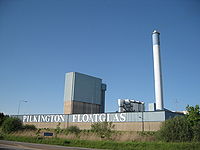 Pilkington Floatglass former factory in Halmstad, Sweden. Closed since 2012. Pilkington Floatglas, Halmstad.jpg
