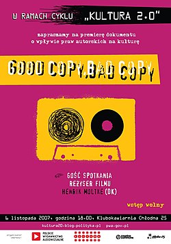 Plakat reklamuj cy pokaz "Good Copy Bad Copy" na Ch odnej 25 (2007757624).jpg