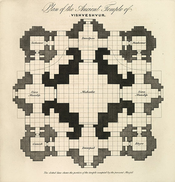 File:Plan Of The Ancient Temple Of Vishveshvur by James Prinsep 1832.jpg