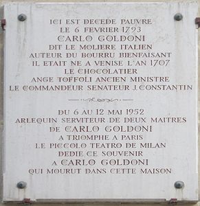 No 21 : plaque commémorative.