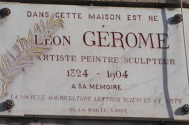 File:Plaque commémorative de la maison natale de Jean-Léon Gérôme à Vesoul.jpg