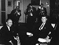 President John F. Kennedy with Ambassador of the Philippines, Carlos P. Romulo.jpg