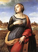 Saint Catherine of Alexandria, 1507, borrows from the pose of Leonardo's Leda[8]