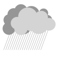 Un pictogramme météo sobre pour temps pluvieux