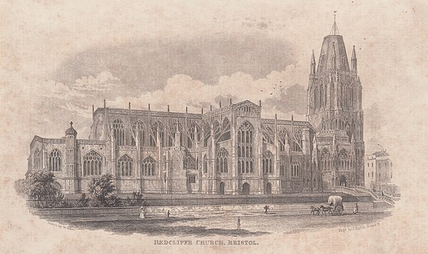 St Mary Redcliffe Church, c.1830s