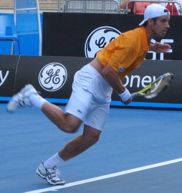 Richard Gasquet in the first round at the 2008 Australian Open