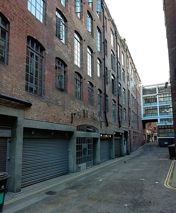 Richmond Mews, Soho (2018), where the back loading entrance to the Marquee Club was located and also where the Marquee Studios were housed.