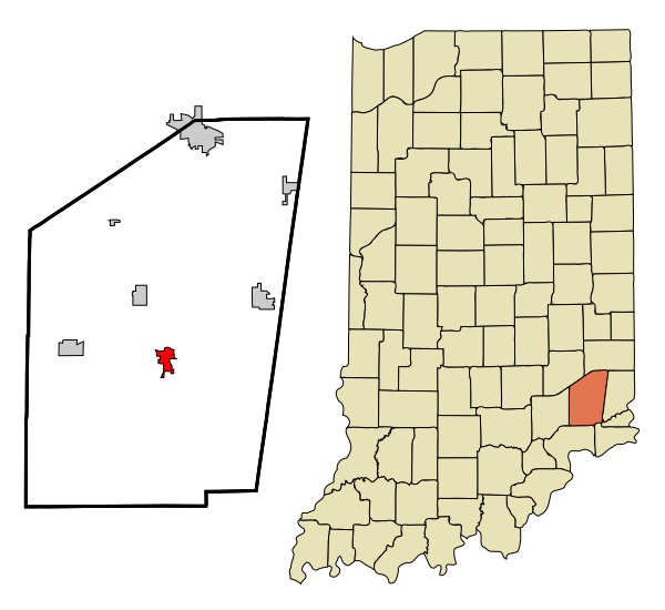 Fájl:Ripley County Indiana Incorporated and Unincorporated areas Versailles Highlighted.svg