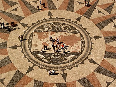 Pavement wind rose, Padrão dos Descobrimentos, Lisboa