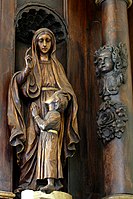 Autel secondaire "Ste-Catherine d'Alexandrie" : Statue de sainte Anne