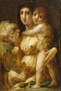 Rosso Fiorentino - La Sainte Famille avec l'enfant Saint Jean le Baptiste - Walters 371072.jpg