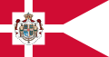 Dánská královská vlajka Poměr stran: 56:107