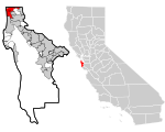 Položaj grada u okrugu San Mateo i u Kaliforniji