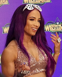 Sasha Banks at WrestleMania 34 Axxess.